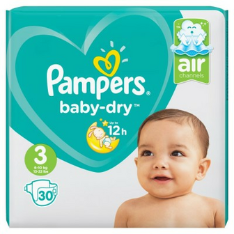 Bijzettafeltje Grote hoeveelheid onderbreken Pampers Baby-dry luiers maat 3 - Het Land van Bartje Webshop