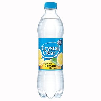 Crystal Clear sparkling lemon 500ml flesje