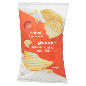 g'woon ribbel chips Naturel
