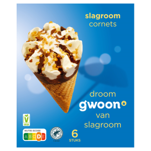 g'woon slagroom cornetto