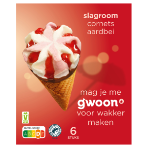 G'woon cornetto Aardbei