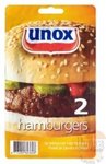unox voorverpakte hamburgers