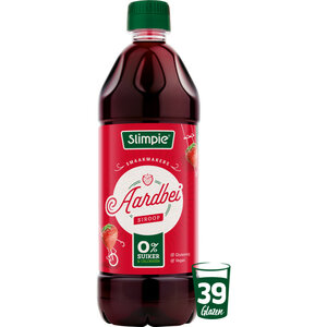 Slimpie aardbei limonade 0.0% suiker